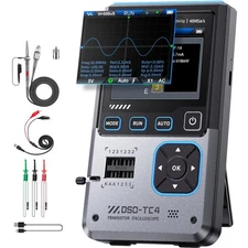 DSO-TC4 Handheld Oscilloscope, 10MHz Bandwidth 48MSa/s Sampling Rate Transist...