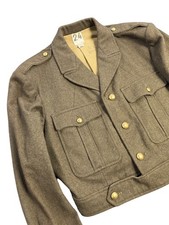 Vintage Ike Military Wool Jacket Antimite Definitif N.T.C Bauvin-Nord Size 24