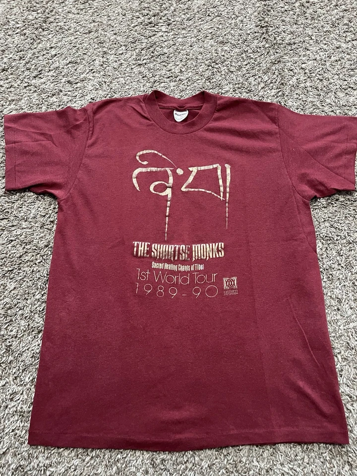 Vintage 1989-90 The Shartse Monks Scared Healing Chants Of Tibet T Shirt Sz M - Image 2 of 4