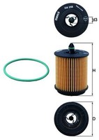 ÖLfilter Mahle OX 258D Filtereinsatz FüR Opel Alfa Saab Chevrolet Fiat Cadillac
