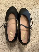 Bloch Womens Tap Leather Low Top Buckle Ballet  Dance Shoes Black Size 5.5 Used