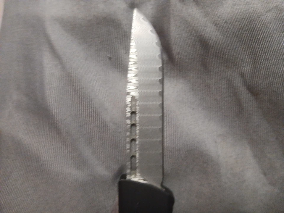 Cuchillos Texan punta de caída grande damasco stiletto Foto 3 de 4