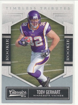 2010 Panini Classics - Rookie Toby Gerhart #196 Timeless Tributes Silver /100