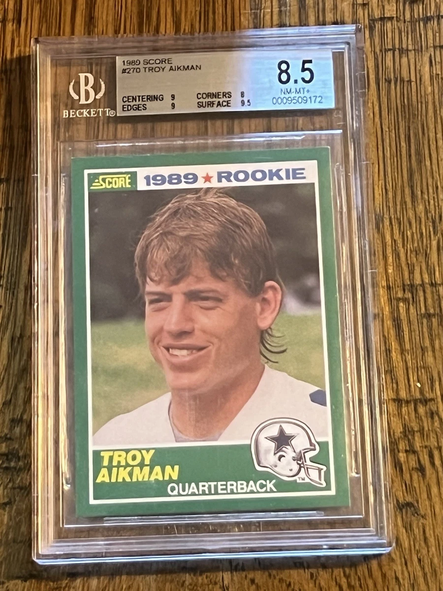 Troy Aikman Football Grade 9 Rookie Sports Trading Cards