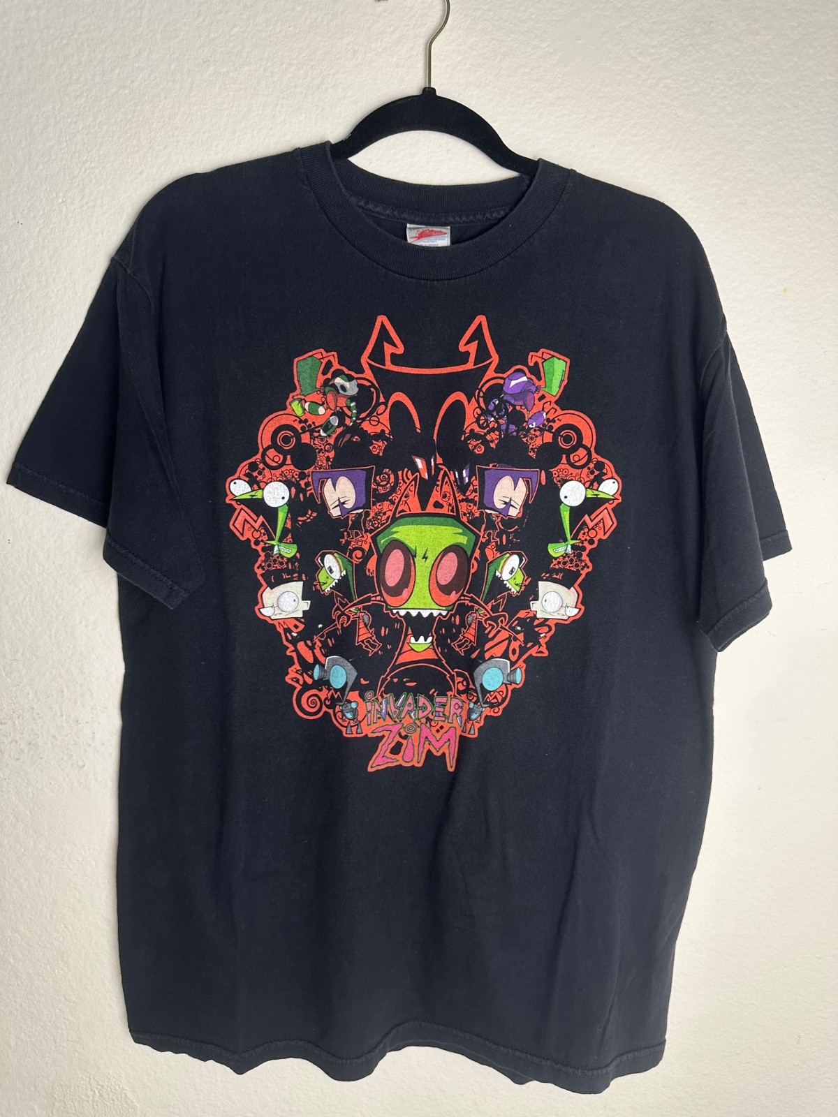 Vintage Invader Zim Nickelodeon T Shirt Cartoon Show Size XL Y2K\-