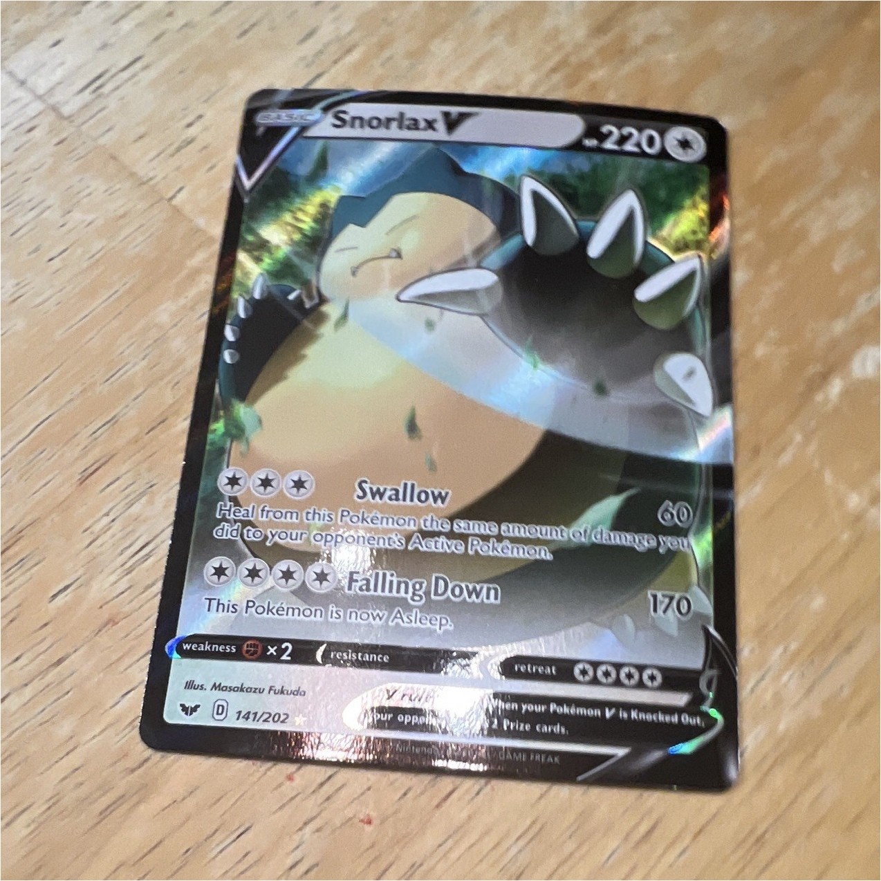 Pokemon Company Snorlax V 141/202 Sword & Shield Ultra Rare Holo Eng 220HP