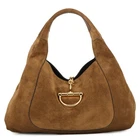 GUCCI Softbit Maxi Shoulder Bag suede Brown ?837466 AAFLB 2118