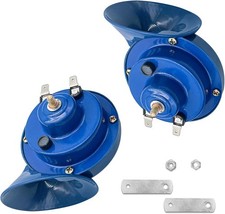 2 PCS 300DB Super Loud Train Horn, Car Air Electric Snail Double Horn, 12V Water