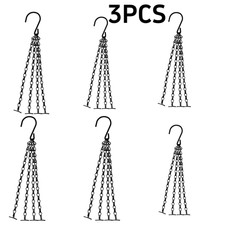 3Pcs Replacement Hanging Basket Chains 4 Strand 44cm (17")  for Garden Pot
