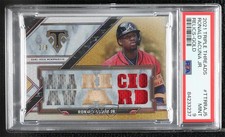 2021 Topps Triple Threads Relics Gold 2/9 Ronald Acuna Jr Acuña PSA 9 MINT v1x