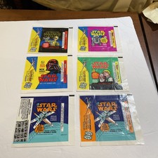 1977-78 Topps Complete Star Wars Wrappers Series 1,2,3,4 & 5 - 6 Wax Wrapper Set