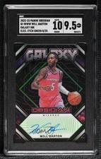 2022 Obsidian Galaxy Ink Electric Etch Green 8/25 Will Barton SGC 9.5 Auto 14p0