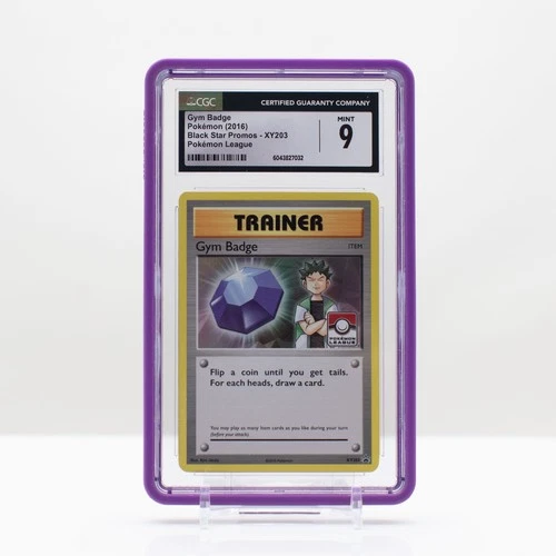 Pokemon Gym Badge #XY203 Pokemon League Black Star Promo 2017 - CGC 9 Mint