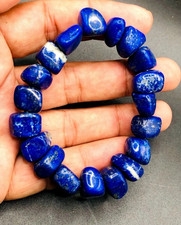 10mm Natural Lapis Lazuli Bracelet, Genuine Gemstone, Chakra Healing Jewelry