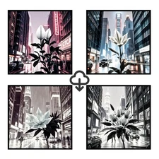 Set 4 Realistic Digital Wall Art Print Modern Home Decor Printable Instant #47