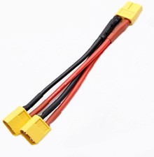 XT60 Parallel Battery Connector Cable Dual Extension Y Splitter 1 Female to 2