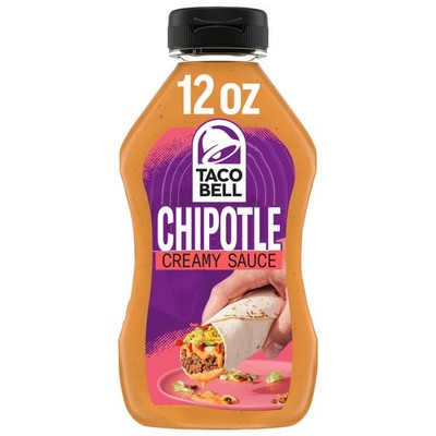 Taco Bell Creamy Chipotle Sauce, 12 fl oz Bottle, Pack 12 Fl Oz (Pack of 1) 