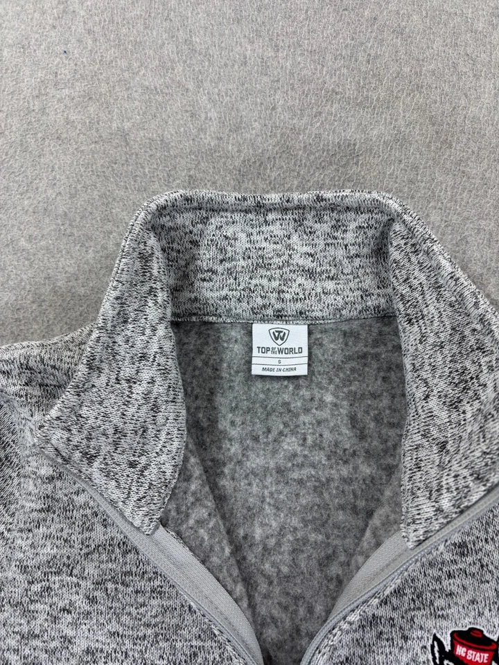 NC State Wolfpack Fleece Full Zip Campus Jacket (Women's Small) Gray - Image 4 of 4