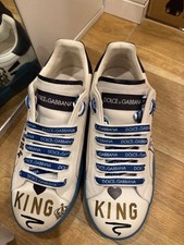 Dolce&Gabbana Men 9.0US Sneakers King/Royals Portofino Almost unused Luxury ITA
