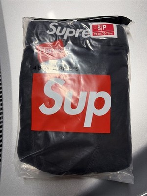 Brand New Supreme X Hanes Black Comfort Soft Tagless Tees 3 Pack Size Small