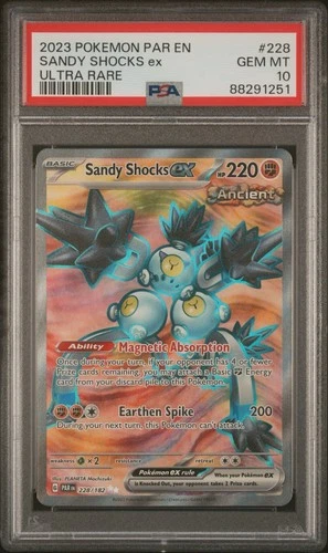 2023 Pokemon Paradox Rift Sandy Shocks EX #228 Ultra Rare PSA 10 GEM MINT