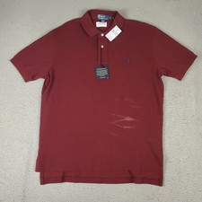 Ralph Lauren Polo Shirt Mens Large Red Pony Casual Short Sleeve