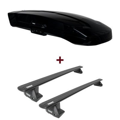 Dachbox Thule Vector M + Dachträger Thule für Isuzu D-Max 2WD II Typ TFR/TFS set