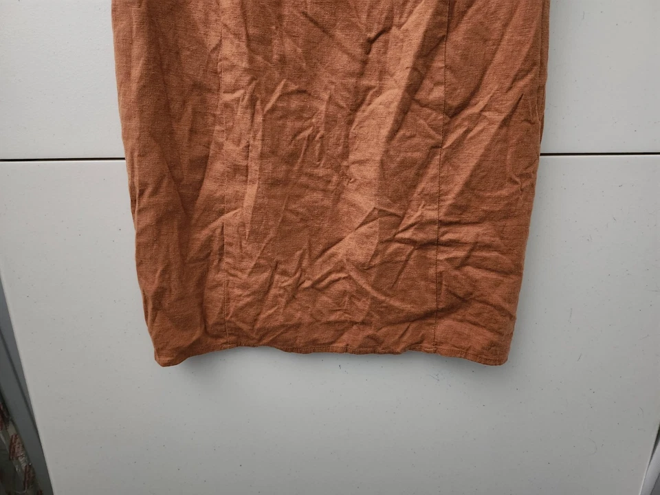 Vestido Urban Outfitters para mujer S correa oxidada cami sin mangas mezcla de lino cubierta de playa Foto 2 de 4