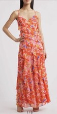 Eliza J Floral Ruffle Fil Coupé Maxi Dress Size 5 Floral Sundress Slip dress