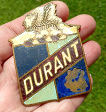 Vintage 1922-1925 Durant Motors Enamel Grille Radiator Emblem Badge Original Oem Vintage 1922-1925 Durant Motors Enamel Grille Radiator Emblem Badge Original Oem