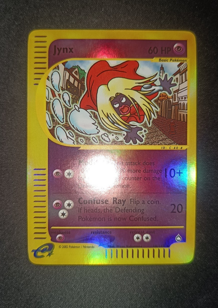 Pokemon Jynx 18/147 Aquapolis - Reverse Holo Rare ENG NM Near Mint WOTC E-Series