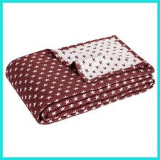 Star Muslin Cotton Blanket Three Layers Lightweight Breathable Gauzy Blanket ...