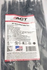 50-Pack / 36" Heavy-Duty 175 lbs. Tensile Strength UV-Resistant Cable Zip Ties