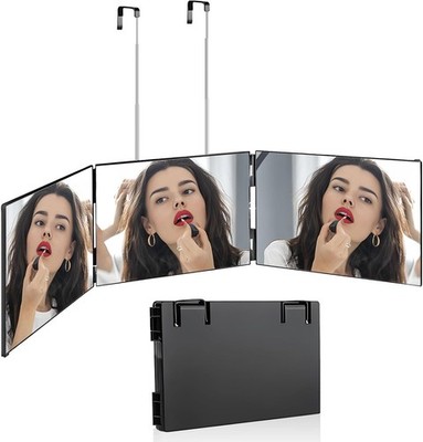 360° Spiegel Barber mit verstellbaren Höhenhaltern 3 Way Trifold Mirror Tragbar