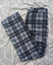 Nike Golf Tour Performance Dri-Fit Trousers Mens W36 L34 Grey Check ActiveWear 