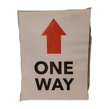 5 Laminated "One Way" With Arrow Business Sign Direction Social Distance