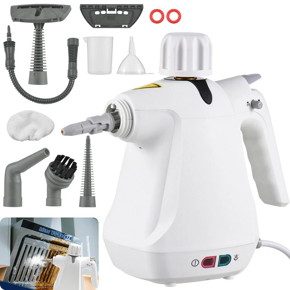 1000W Portable Steam Cleaner Handheld Grout Sofa Tile Steamer w/ Accessory Kit