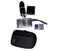 Nikon Coolpix S3600, 20.1mp, Silver Camera with Cord, Case,SD Card Tested