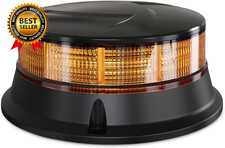Amber Beacon Light 4.2inch Flashing Safety Warning Lights Permanentmagnet Moun