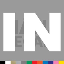 IN Vinyl Die Cut Decal Sticker - Sign Entrance Door Input