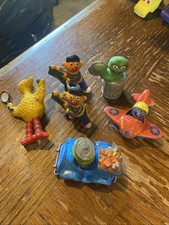 Sesame Street Playskool Figures Set of 6 1 Duplicate Vintage Some Heavy. As-Is
