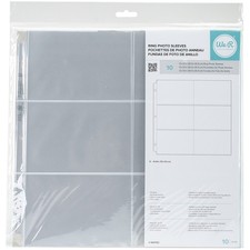 We R Memory Keepers We R Ring Photo Sleeves 12"X12" 10/Pkg- 6 4"X6" P 3Pk 
