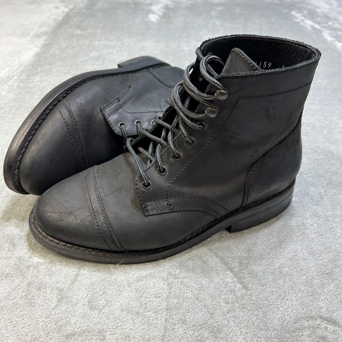 Thursday Boot Captain Lace-Up Black Leather Ankle Boots Mens