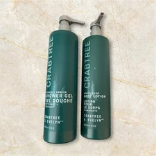 Crabtree & Evelyn Moisturizing Lotion & Cleanse Awaken Shower Gel Jumbo 15oz New