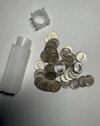 Roosevelt Silver Dimes 1 Full Roll Of 50 Dimes 90% Silver Pre-1964