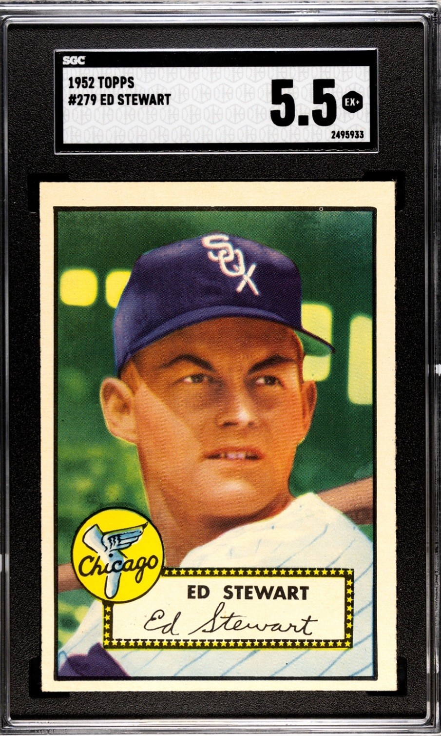 1952 Topps Semi-High #Bud Stewart #279 Sgc 5.5