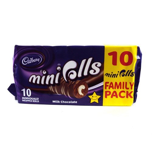 Paquete de 10 mini rollos de chocolate Cadburys 280 g