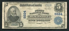 1902 $5 THE FIRST NATIONAL BANK OF BLACKSTONE, VA NATIONAL CURRENCY CH. #9224