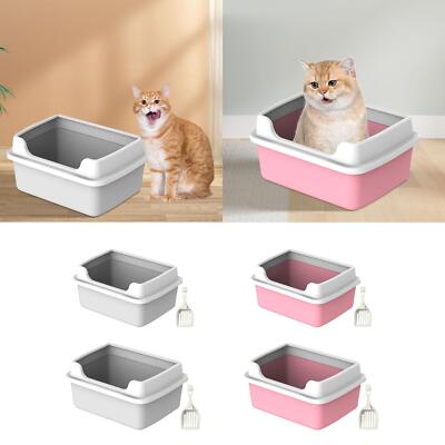 Katzentoilette für Indoor Katzen Spritzwassergeschützt Haustier Katzentoilette für kleine Haustiere