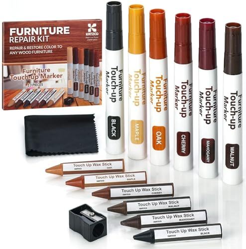 13 Pack Furniture Marker Touch Up Furniture Wood Floor Markers Repair Kit - Picture 9 of 9